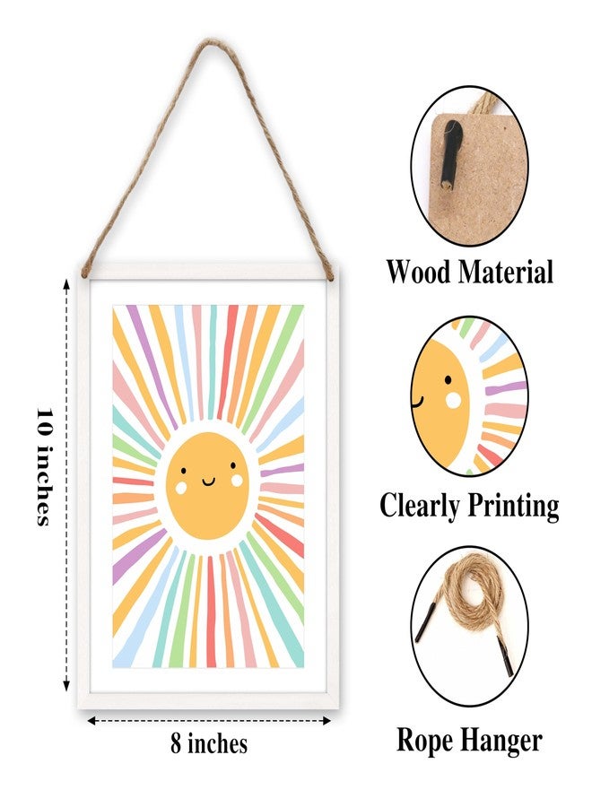 patcate Boho Sun Sunshine Wall Art Hanging Decor, Nursery Therapy Office Colorful Wood Decor, Counseling Office Must Haves Kids Room Decor (A09) - Image 2